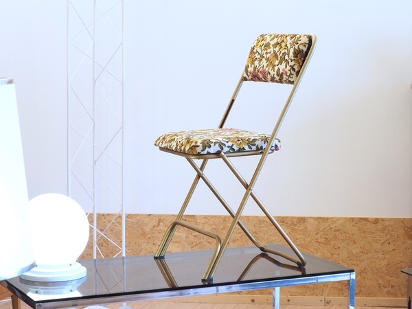 Chaise pliante CHANTAZUR LAFUMA à tapisserie fleurs