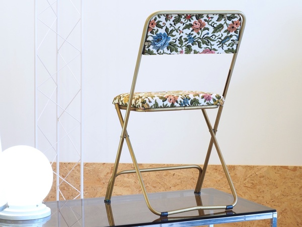 Chaise pliante CHANTAZUR LAFUMA à tapisserie fleurs