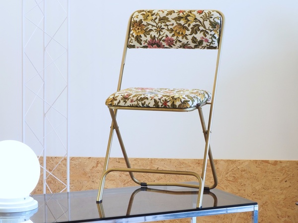 Chaise pliante CHANTAZUR LAFUMA à tapisserie fleurs