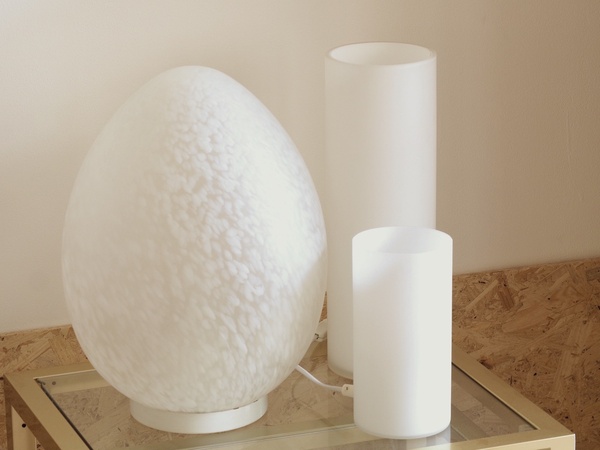 Lampe blanche cylindrique JE FASSUNG