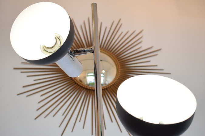Lampadaire vintage 2 spots orientables