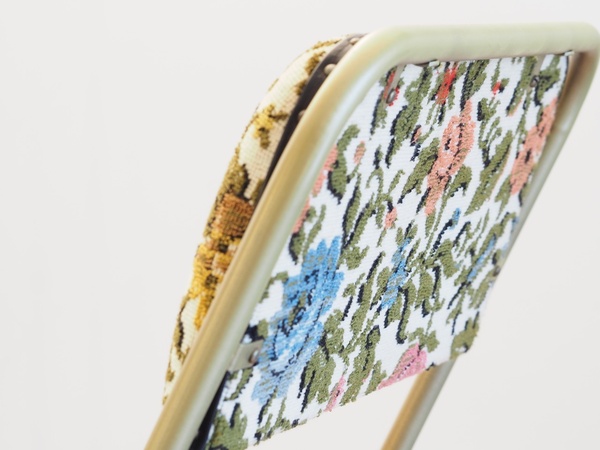 Chaise pliante CHANTAZUR LAFUMA à tapisserie fleurs