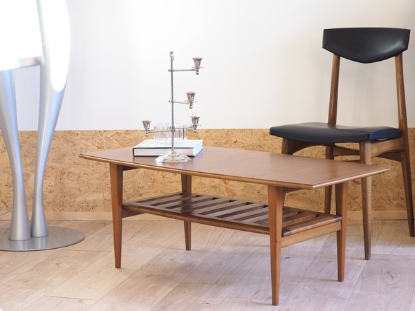 Table basse teck scandinave