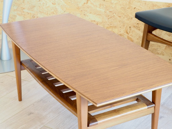 Table basse teck scandinave