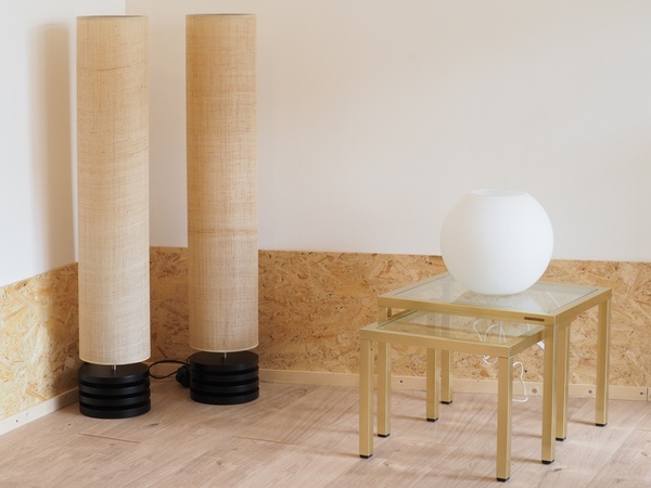 Paire de lampes de sol style brutaliste
